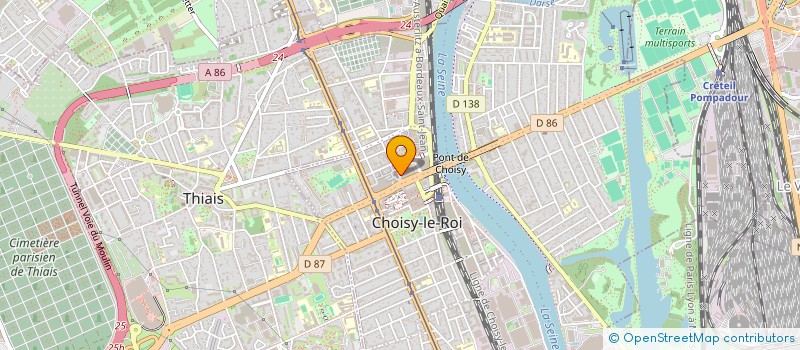 localisation de l'entreprise AUX DELICES ANTILLAIS SARL  CHOISY-LE-ROI