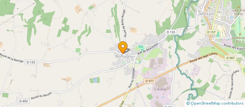 localisation de l'entreprise AUX DELICES D'ANAIS  ROMAGNY FONTENAY