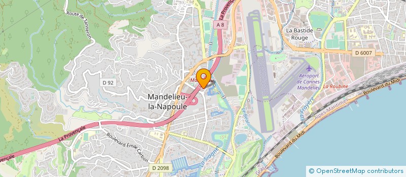 localisation de l'entreprise AUX DELICES D'ELISA à MANDELIEU-LA-NAPOULE
