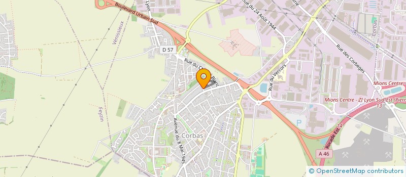 localisation de l'entreprise AUX DELICES D'OR à CORBAS