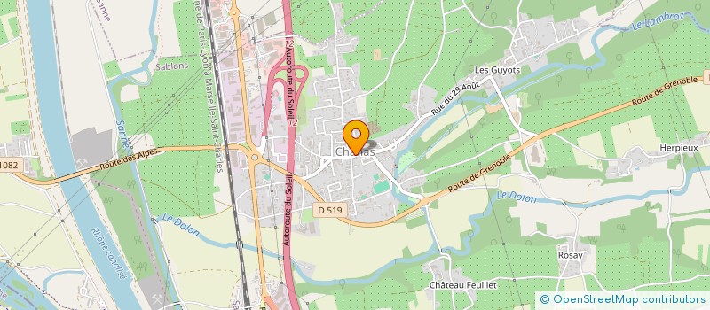 localisation de l'entreprise AUX DELICES DE CHANAS à CHANAS