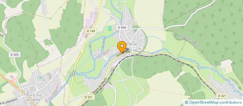 localisation de l'entreprise AUX DELICES DE CHARLEVAL  CHARLEVAL