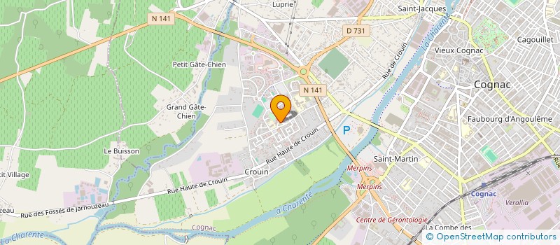 localisation de l'entreprise AUX DELICES DE COGNAC à COGNAC