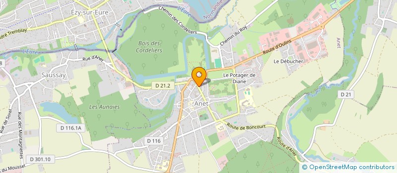 localisation de l'entreprise AUX DELICES DE DIANE à ANET
