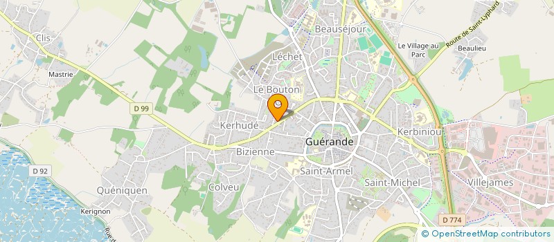 localisation de l'entreprise AUX DELICES DE GUERANDE à GUERANDE