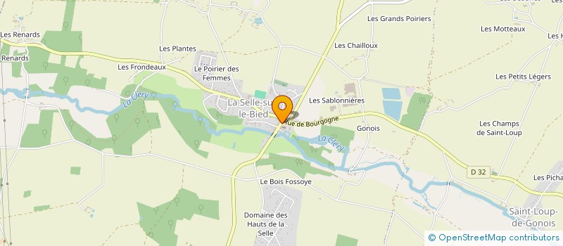 localisation de l'entreprise AUX DELICES DE LA CLERY à LA SELLE-SUR-LE-BIED