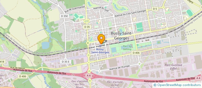 localisation de l'entreprise AUX DELICES DE LA GARE à BUSSY-SAINT-GEORGES