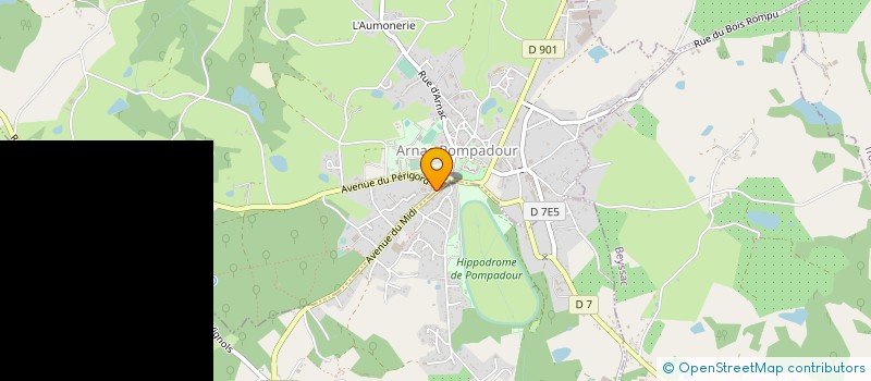 localisation de l'entreprise AUX DELICES DE LA MARQUISE  ARNAC-POMPADOUR