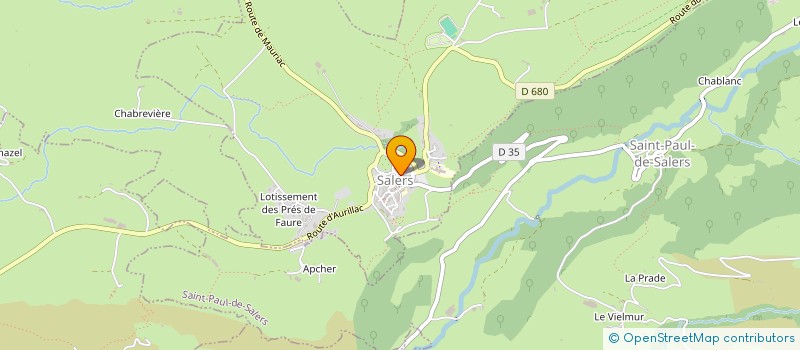 localisation de l'entreprise AUX DELICES DE LA MONTAGNE à SALERS