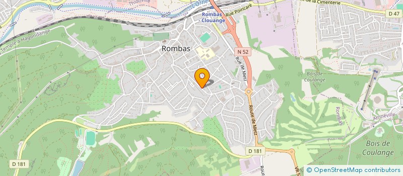 localisation de l'entreprise AUX DELICES DE LA TOUR ROMBAS à ROMBAS
