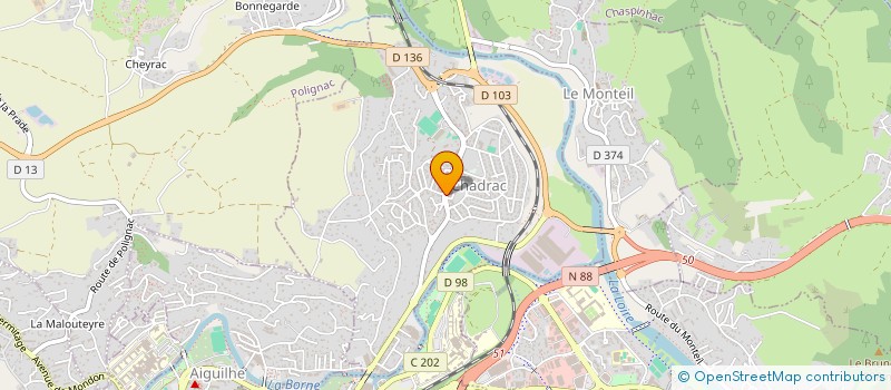 localisation de l'entreprise AUX DELICES DE MARIE ET JULIEN  CHADRAC