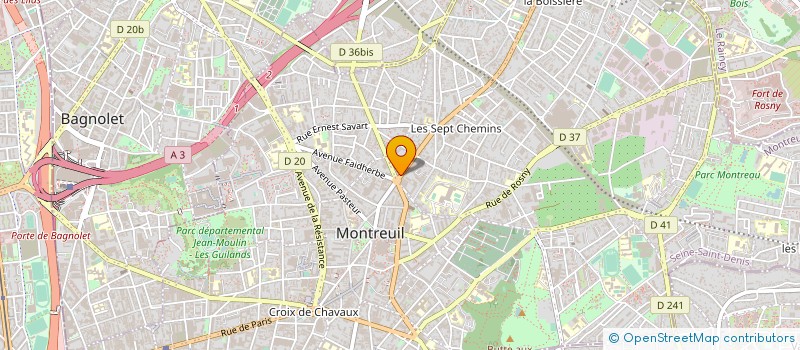 localisation de l'entreprise AUX DELICES DE MONTREUIL à MONTREUIL