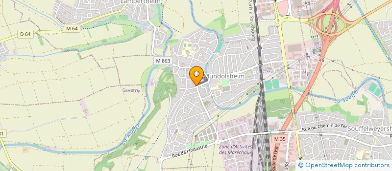 localisation de l'entreprise AUX DELICES DE MUNDO  MUNDOLSHEIM