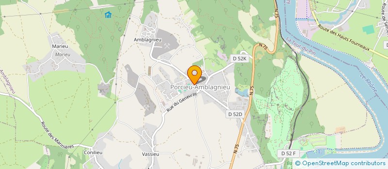 localisation de l'entreprise AUX DELICES DE PORCIEU  PORCIEU-AMBLAGNIEU