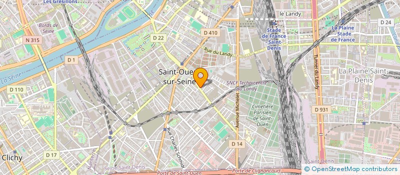 localisation de l'entreprise AUX DELICES DE SAINT OUEN à SAINT-OUEN-SUR-SEINE
