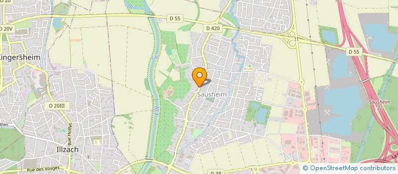 localisation de l'entreprise AUX DELICES DE SAUSHEIM  SAUSHEIM