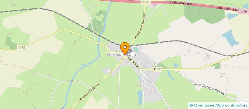 localisation de l'entreprise AUX DELICES DE THIEL à THIEL-SUR-ACOLIN