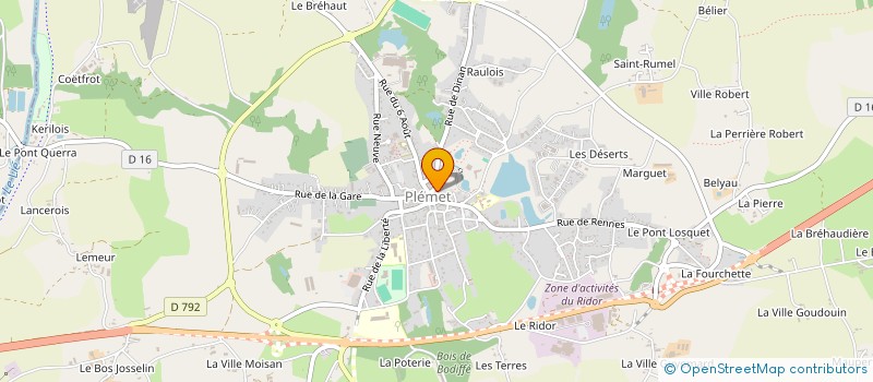 localisation de l'entreprise AUX DELICES DES FEES à PLEMET