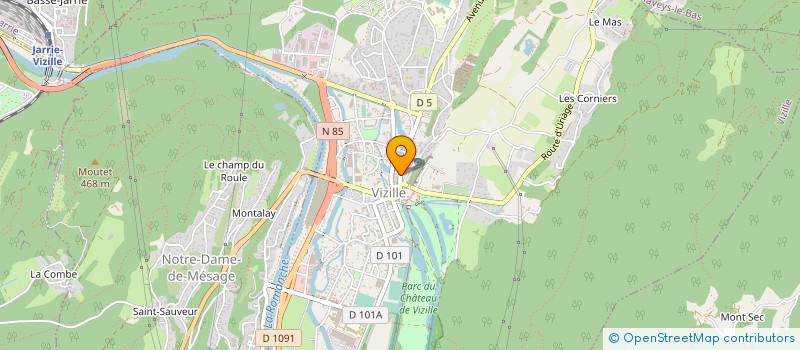 localisation de l'entreprise AUX DELICES DU CHATEAU à VIZILLE