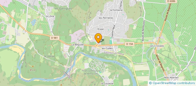 localisation de l'entreprise AUX DELICES DU FOURNIL  CASTILLON-DU-GARD