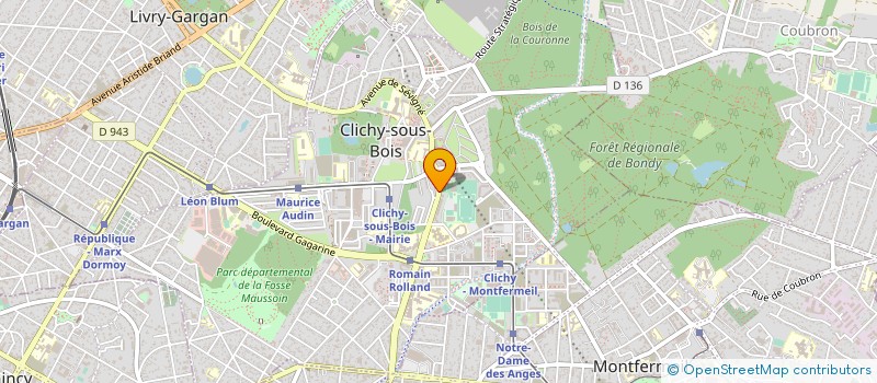 localisation de l'entreprise AUX DELICES DU MAROC à CLICHY-SOUS-BOIS