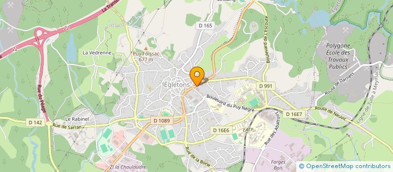 localisation de l'entreprise AUX DELICES DU PALAIS  EGLETONS