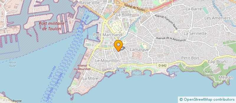 localisation de l'entreprise AUX DELICES GOURMANDS à TOULON