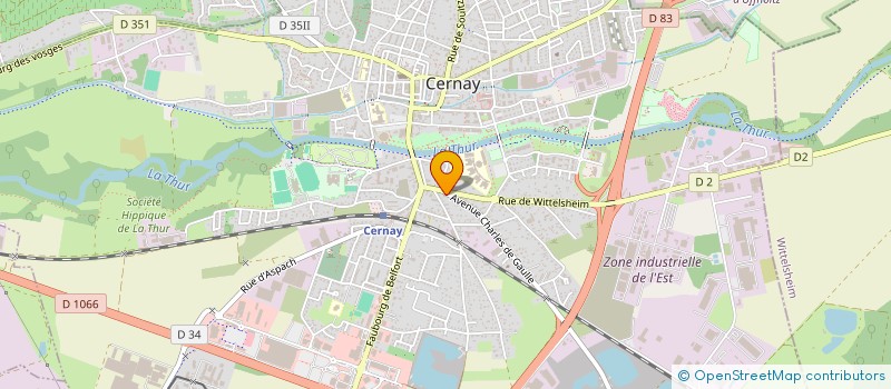 localisation de l'entreprise AUX DELICES SAS  CERNAY