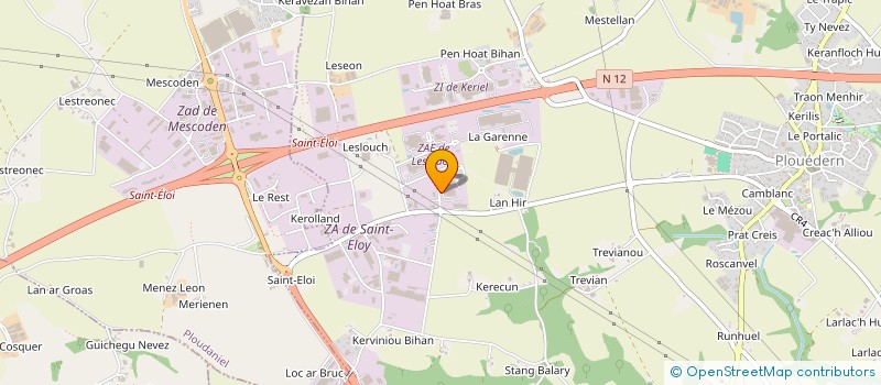 localisation de l'entreprise AUX DEMENAGEURS BRESTOIS  PLOUEDERN