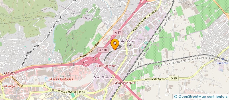 localisation de l'entreprise AUX DEMENAGEURS MEDITERRANEENS à LA GARDE