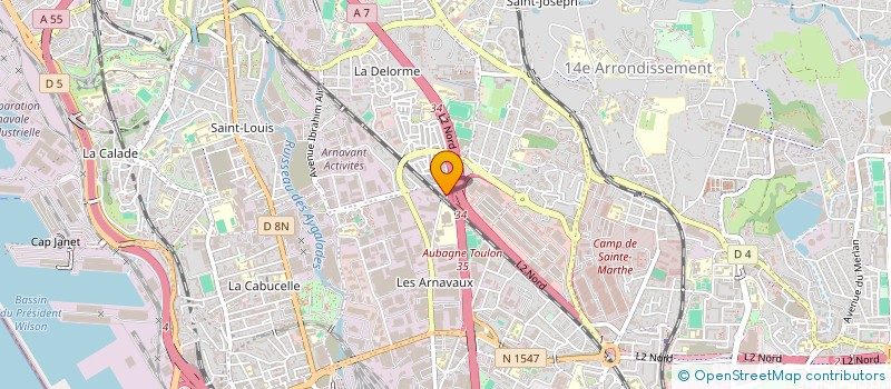 localisation de l'entreprise AUX DEMENAGEURS VAROIS à MARSEILLE