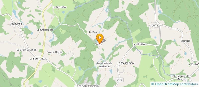 localisation de l'entreprise AUX DETOURS DE L'ETANG à CHATEAU-CHERVIX
