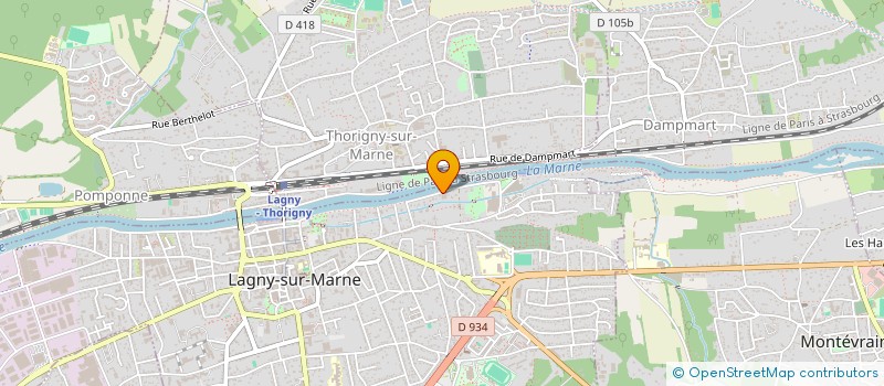 localisation de l'entreprise AUX DEUX BARRES à LAGNY-SUR-MARNE
