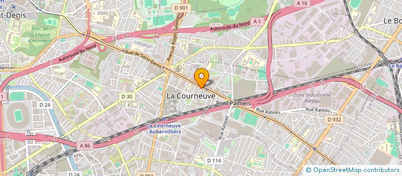 localisation de l'entreprise AUX DEUX BOUTIQUES à LA COURNEUVE
