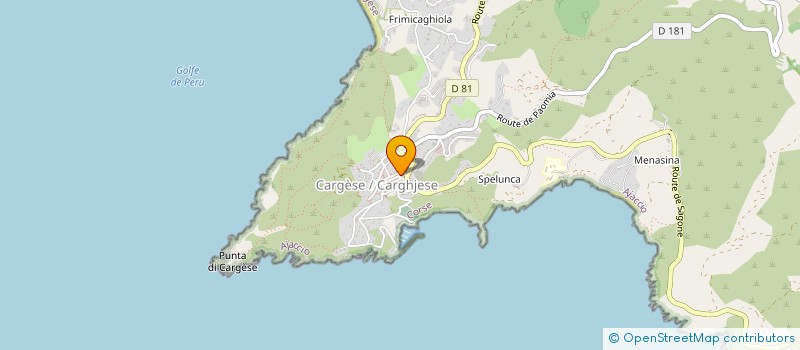 localisation de l'entreprise AUX DEUX CLOCHES  CARGESE