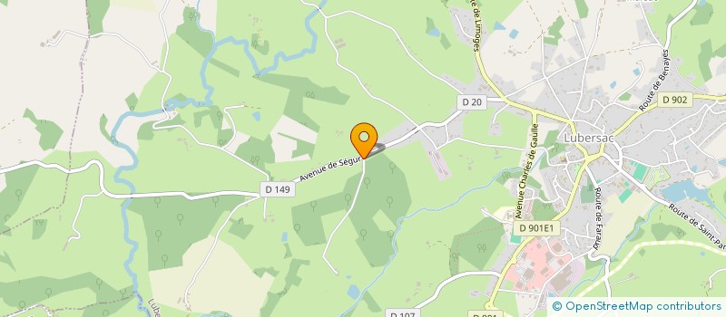 localisation de l'entreprise AUX DEUX FRERES  LUBERSAC