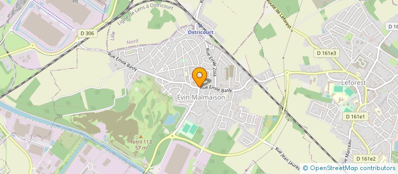 localisation de l'entreprise AUX DEUX VILLES  EVIN-MALMAISON