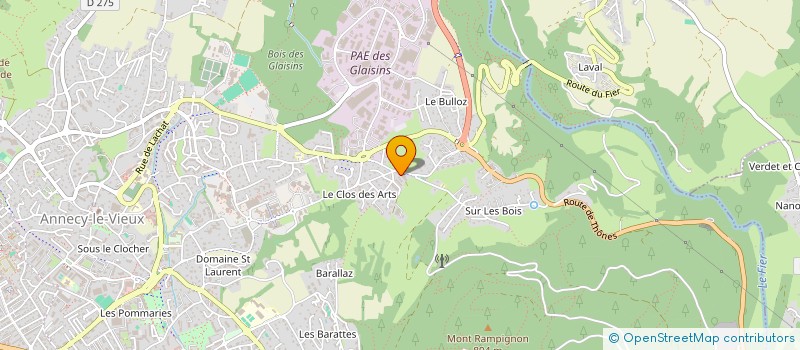 localisation de l'entreprise AUX DOUCEURS DE LA FERME à ANNECY