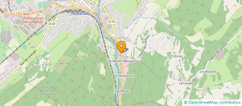 localisation de l'entreprise AUX DOUX FOURNILS à PONTARLIER