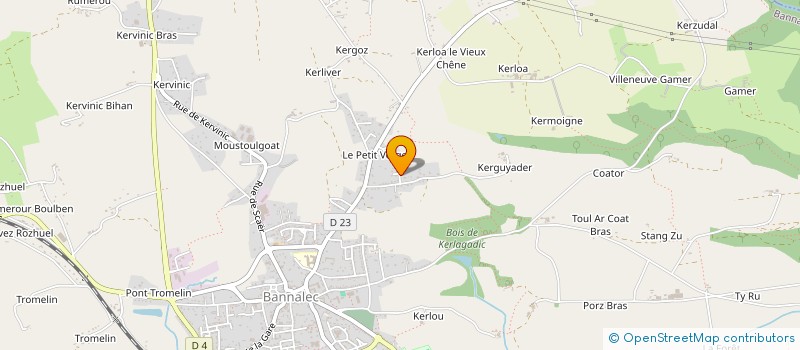 localisation de l'entreprise AUX FILS D'ARTS  BANNALEC