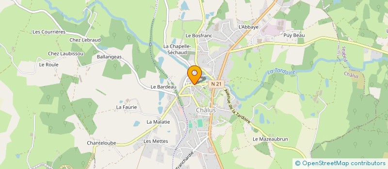 localisation de l'entreprise AUX FLEURS DE CELIA à CHALUS