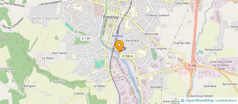 localisation de l'entreprise AUX FLEURS DU BLAVET à PONTIVY