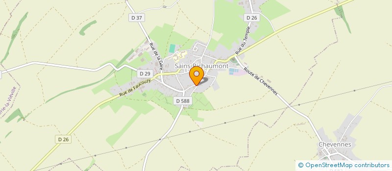 localisation de l'entreprise AUX FRINGUES SAINSOISES  SAINS-RICHAUMONT