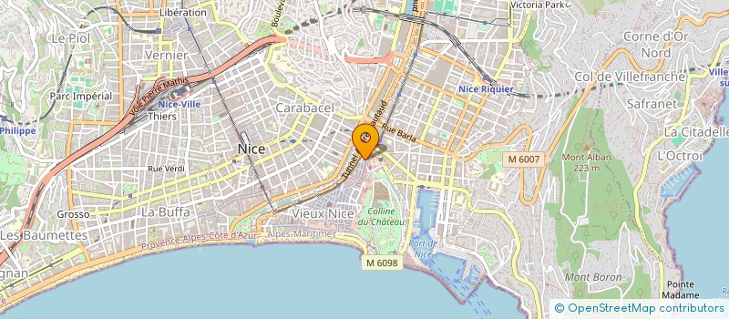 localisation de l'entreprise AUX FRUITS DU SOLEIL à NICE