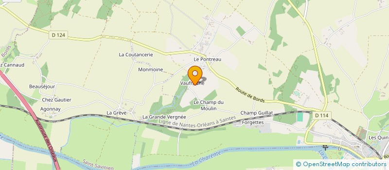 localisation de l'entreprise AUX GITES VAUFRAICHE  SAINT-SAVINIEN