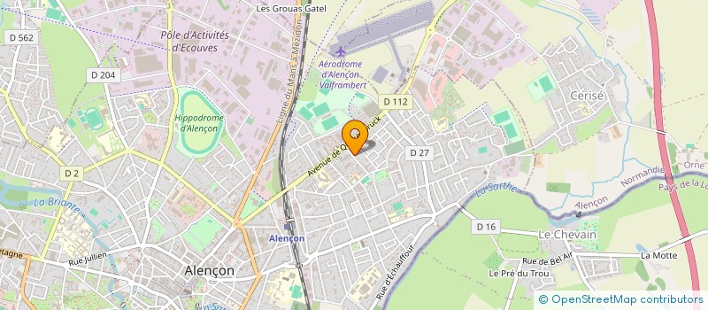 localisation de l'entreprise AUX GOURMANDISES DE COURTEILLE à ALENCON