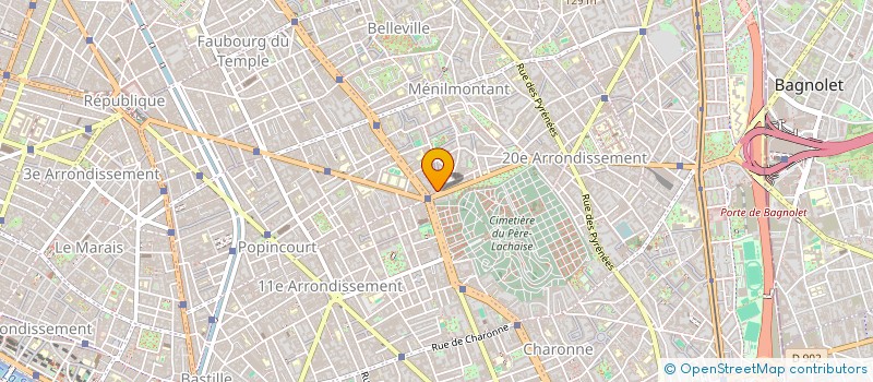 localisation de l'entreprise AUX GOURMANDS DE PERE LACHAISE  PARIS