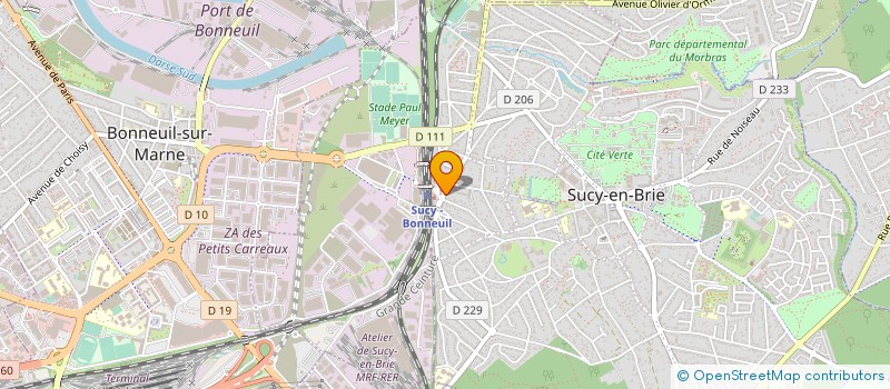 localisation de l'entreprise AUX GOURMETS SUCYCIENS  SUCY-EN-BRIE