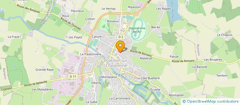 localisation de l'entreprise AUX GRAINS DE FOLIE à CHATILLON-SUR-CHALARONNE
