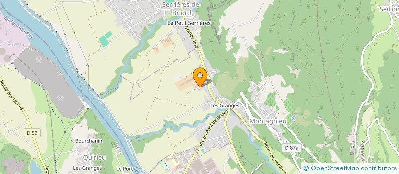 localisation de l'entreprise AUX GRANGES  MONTAGNIEU